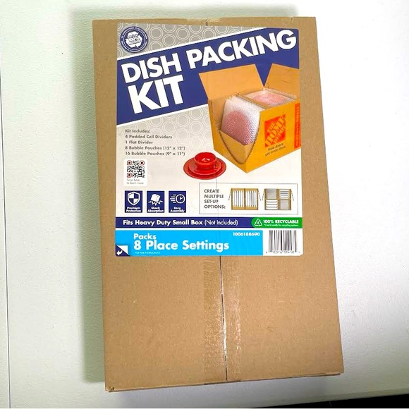 Dish Packing Kit | 8 Place Settings | NWT - Picture 1 of 2